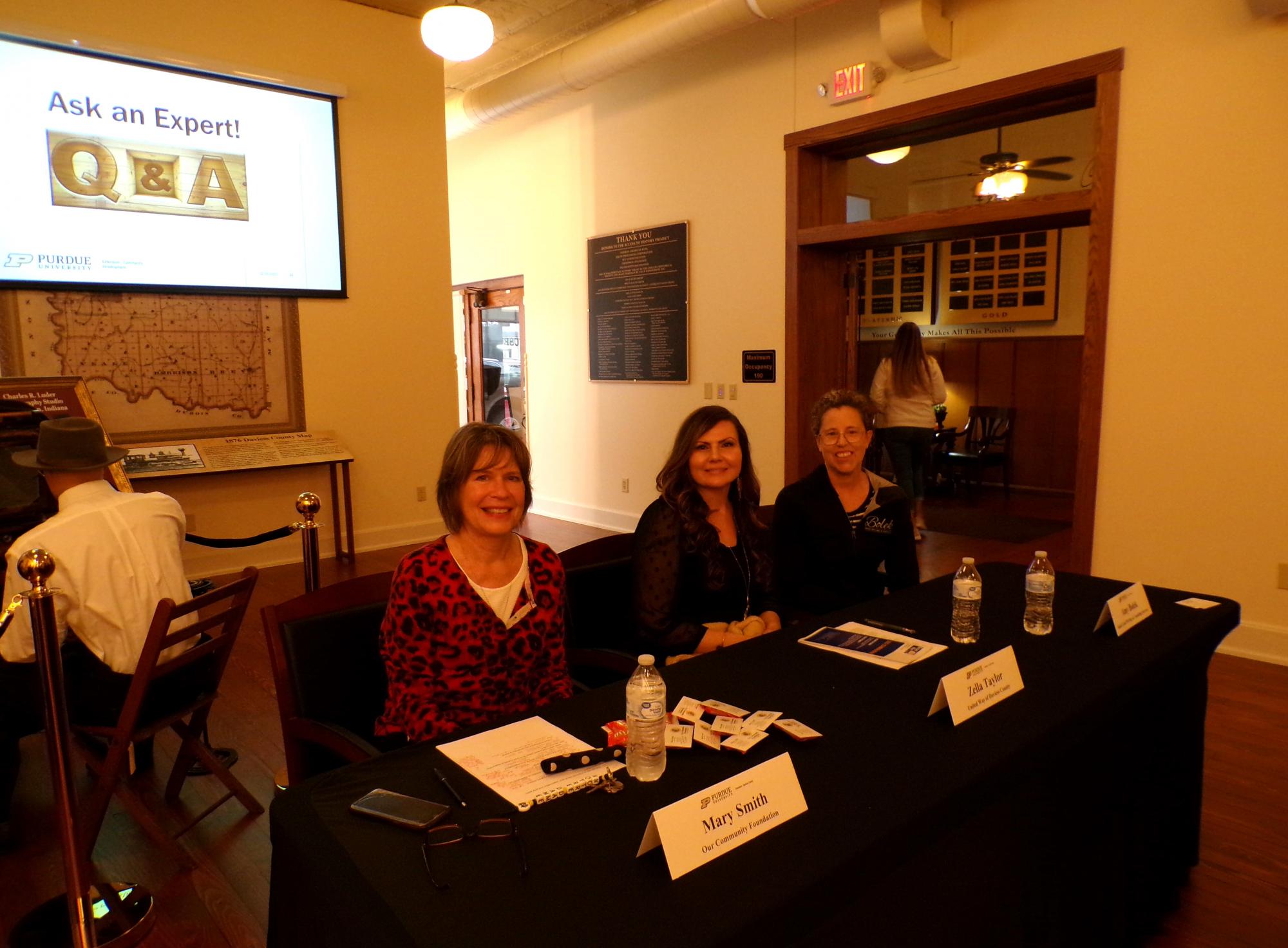 Panelists: Mary Smith, ED Our Community Foundation; Zella Taylor, CEO/ED UWDC; Amy Schweikarth Bolek, Founder/CEO, Bolek Grant writing and consulting